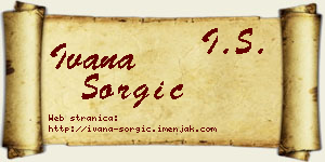 Ivana Šorgić vizit kartica